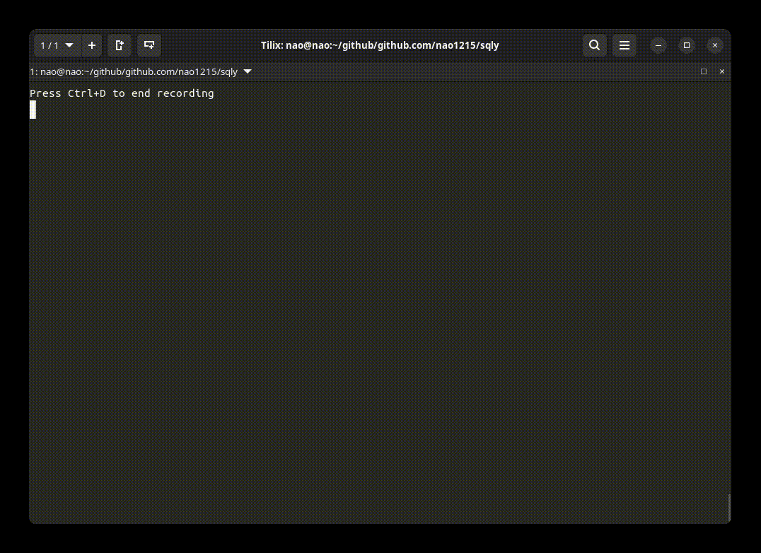 sqly shell 実行例