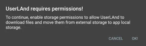 userland permission 1