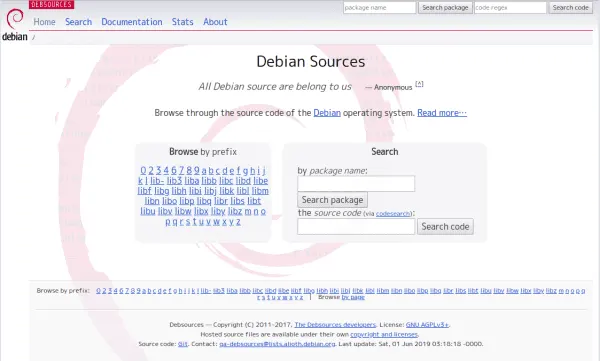 debian sources