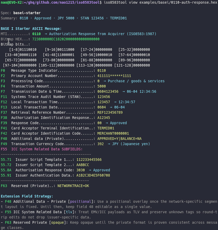 iso8583tool view