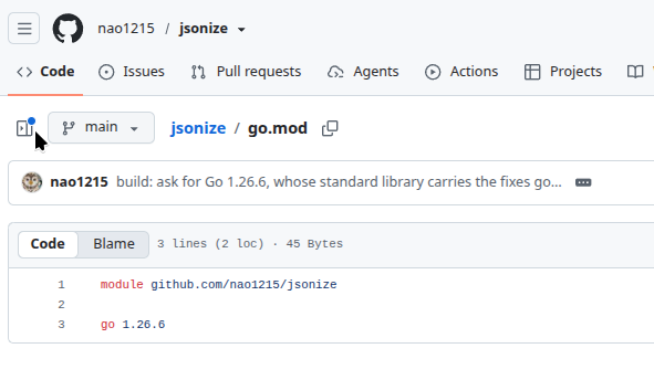 jsonize は標準ライブラリのみを利用