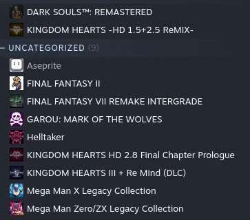 Steam のゲームライブラリ