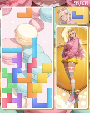 POP TETRIS のプレイ画面